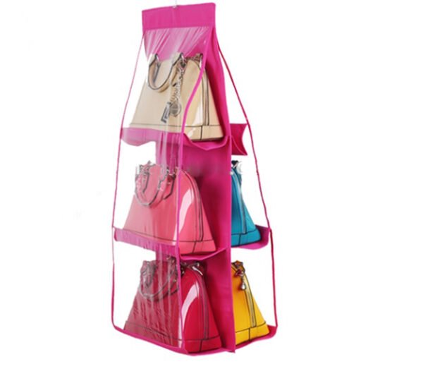 CARTERA 3 OK Organizador de Carteras Colgante de 6 Compartimientos – Protección Antipolvo y Visibilidad Total