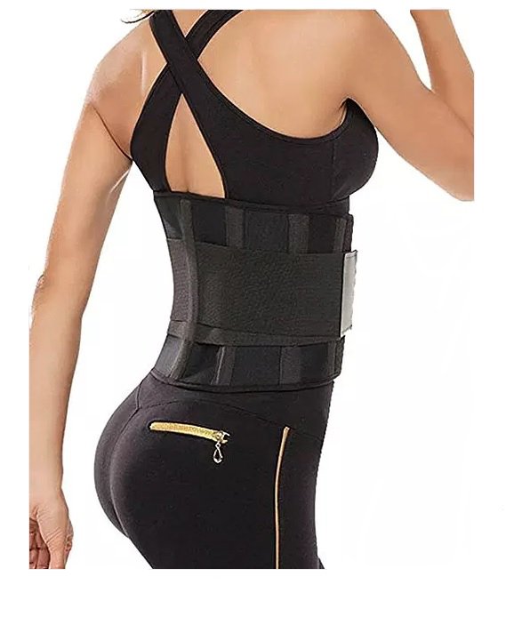 Faja Deportiva de Doble Compresión  – Cinturilla Moldeadora y Soporte Lumbar