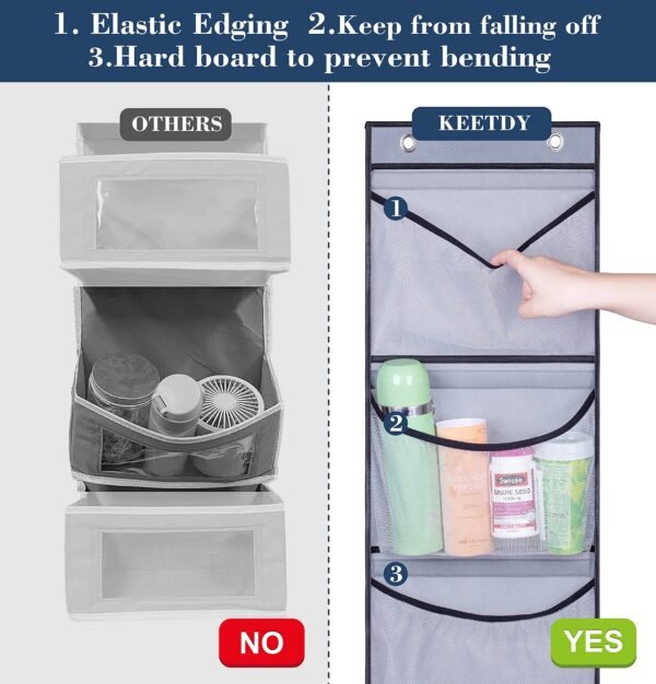 Organizador Colgante Multiusos de 5 Niveles – Bolsillos de Malla de Nylon Microperforada