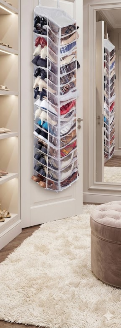 ZAPATERA 1.1 Organizador de Zapatos Colgante Shoes Away - Capacidad 30 Pares - Blanco